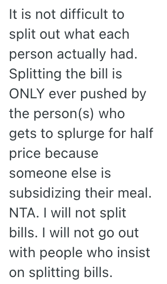 Screenshot 2025 03 23 at 3.03.13 PM Friends At A Group Dinner Wanted To Split An Expensive Bill, But She Thought It Would Be Better If Everyone Paid For Their Own Meal