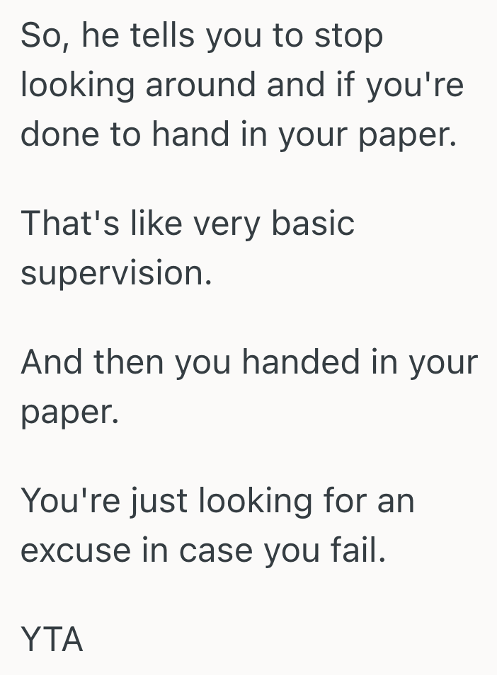 Screenshot 2025 03 25 at 10.57.08 PM A Teacher Thinks A Student Is Cheating, So He Bullies Them Into Turning His Exam In Early. Now The Student Is Taking His Case To The Vice Principal.