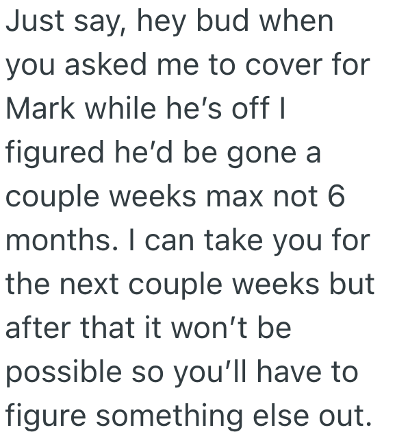 Screenshot 2025 03 25 at 3.54.22 PM A Coworker Asked For A Ride And They Said Yes, But They Didnt Know He Was Making A Six Month Commitment