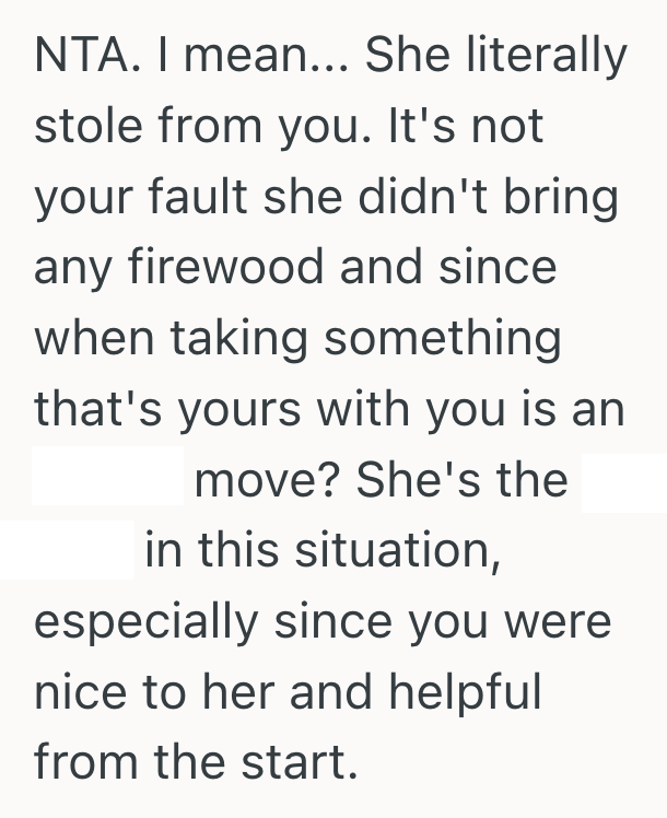 Screenshot 2025 03 26 at 11.45.27 AM An Unexpected Guest Crashed Their Campsite, And A Heated Exchange Over Firewood Threatened To Ruin The Whole Trip