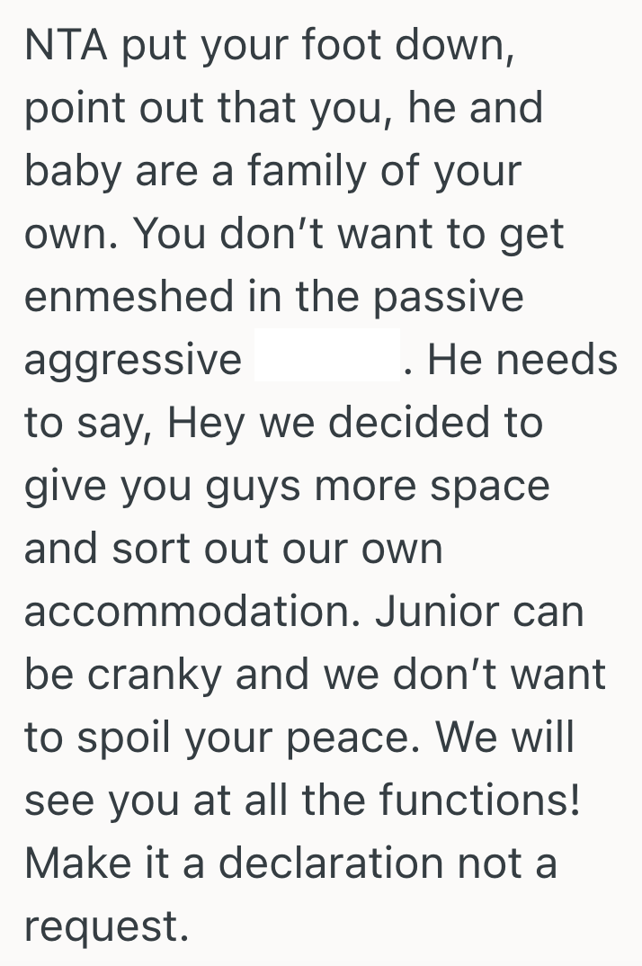 Screenshot 2025 03 26 at 6.12.26 PM Woman Doesnt Want To Share Accommodations With In Laws During An Upcoming Wedding, But Hubby Thinks Theyd Look Like Snobs If They Made Other Arrangements