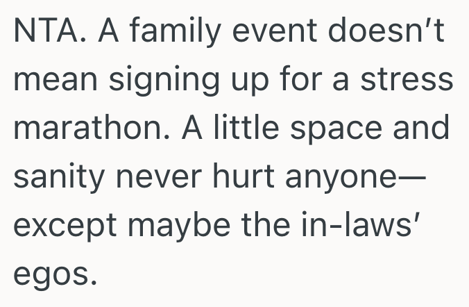 Screenshot 2025 03 26 at 6.14.04 PM Woman Doesnt Want To Share Accommodations With In Laws During An Upcoming Wedding, But Hubby Thinks Theyd Look Like Snobs If They Made Other Arrangements