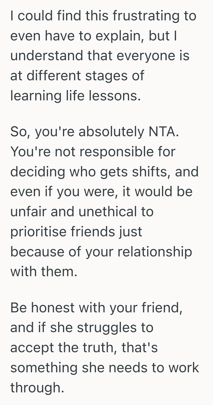 Screenshot 2025 03 28 at 12.14.08 PM One Employee Took Advantage Of An Opportunity To Get More Hours, But Her Work Friend Saw It As A Betrayal