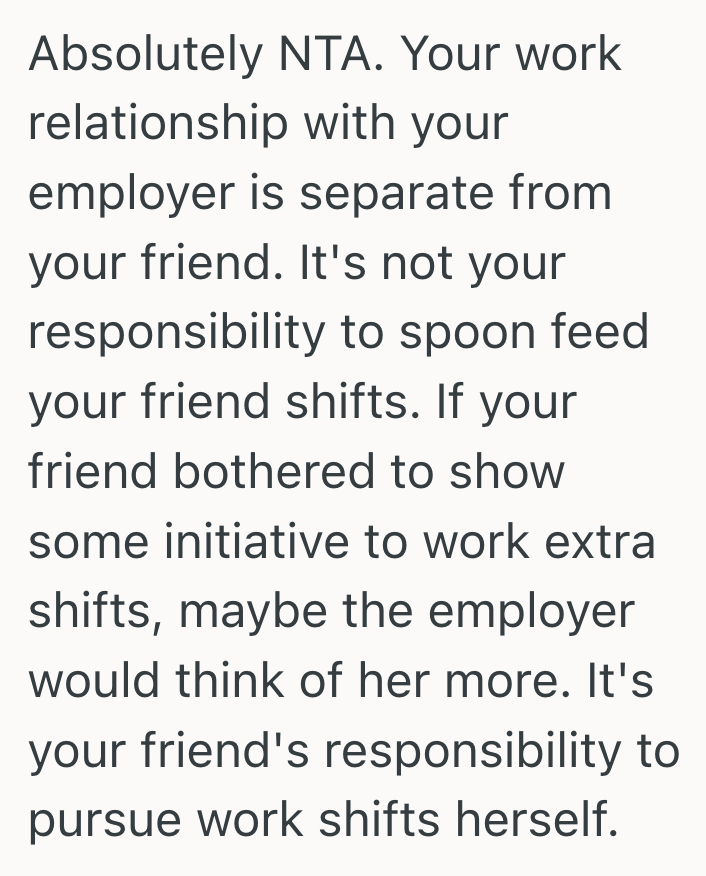 Screenshot 2025 03 28 at 12.14.45 PM One Employee Took Advantage Of An Opportunity To Get More Hours, But Her Work Friend Saw It As A Betrayal