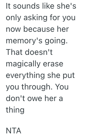 Screenshot 2025 03 28 at 5.11.55 PM Her Mom Kicked Her Out Of The House When She Was Young, But Now That Her Mom Has Alzheimers She Still Doesnt Want To See Her