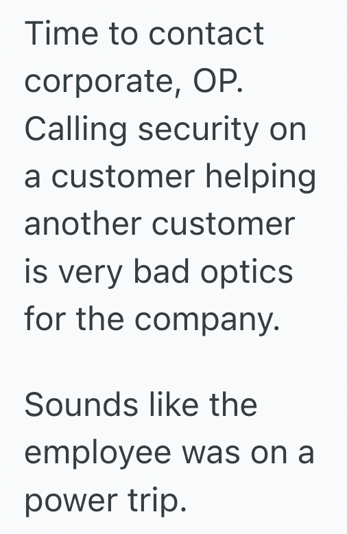 Screenshot 2025 03 29 at 9.53.50 AM Power Tripping Employee Mistook Shoppers Assistance Of An Elderly Man For Interference, So The Good Samaritan Was Shown The Door