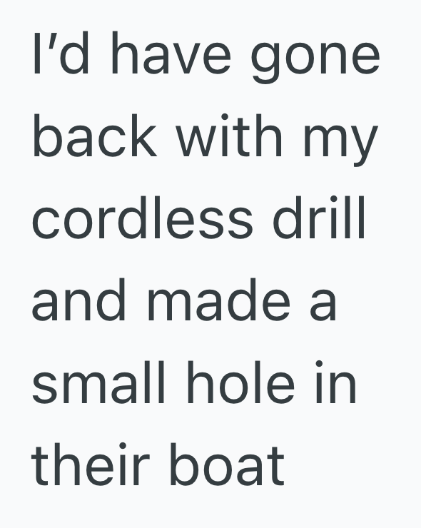 Screenshot 2025 03 30 at 12.12.43 PM Rude Boaters Mocked A Lakeside Picnic, But This Couple Followed Them For Yolk Fueled Payback