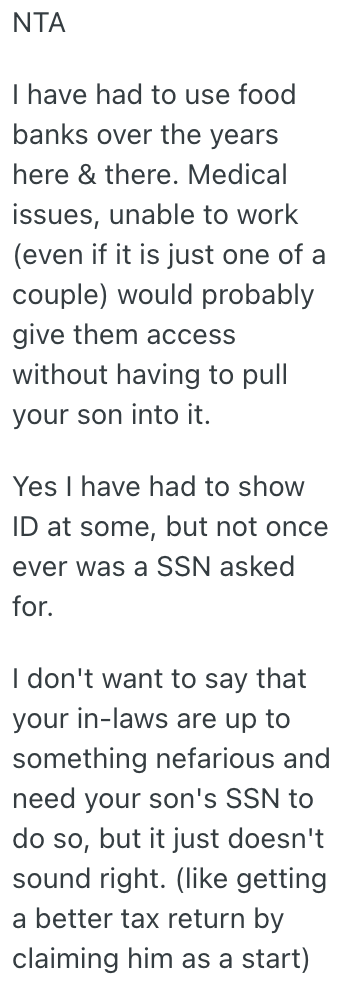 Screenshot 2025 03 30 at 4.31.57 PM She Found Out Her In Laws Are Using Her Sons Social Security Number To Go To Food Banks, So She Put A Stop To It Once And For All