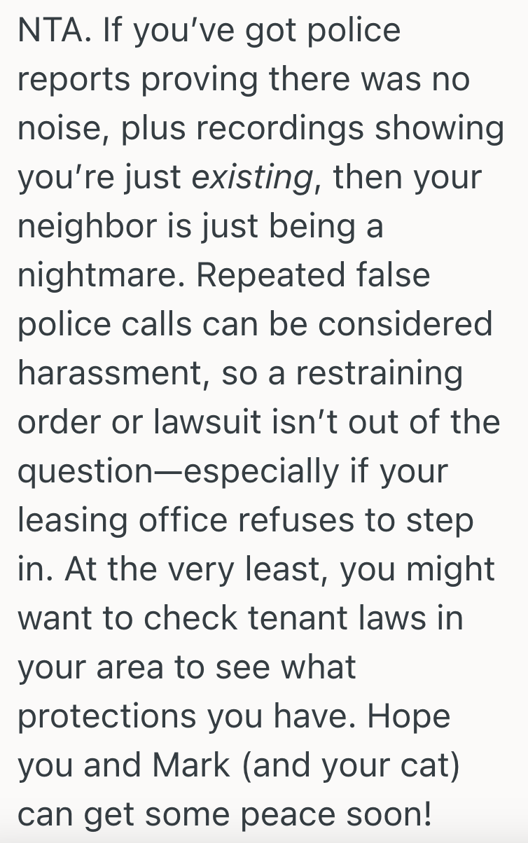 Screenshot 2025 03 31 at 6.18.54 PM Neighbor Keeps Calling The Cops On The Couple In The Apartment Above Them, But The Couple Isnt Even Being Loud At All