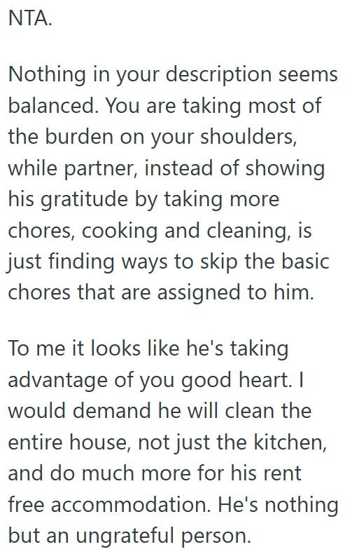 Screenshot 5 862335 Her Partner Moved In And Agreed To Share The Workload, But Now Hes Coming Home Late And Slacking On Chores