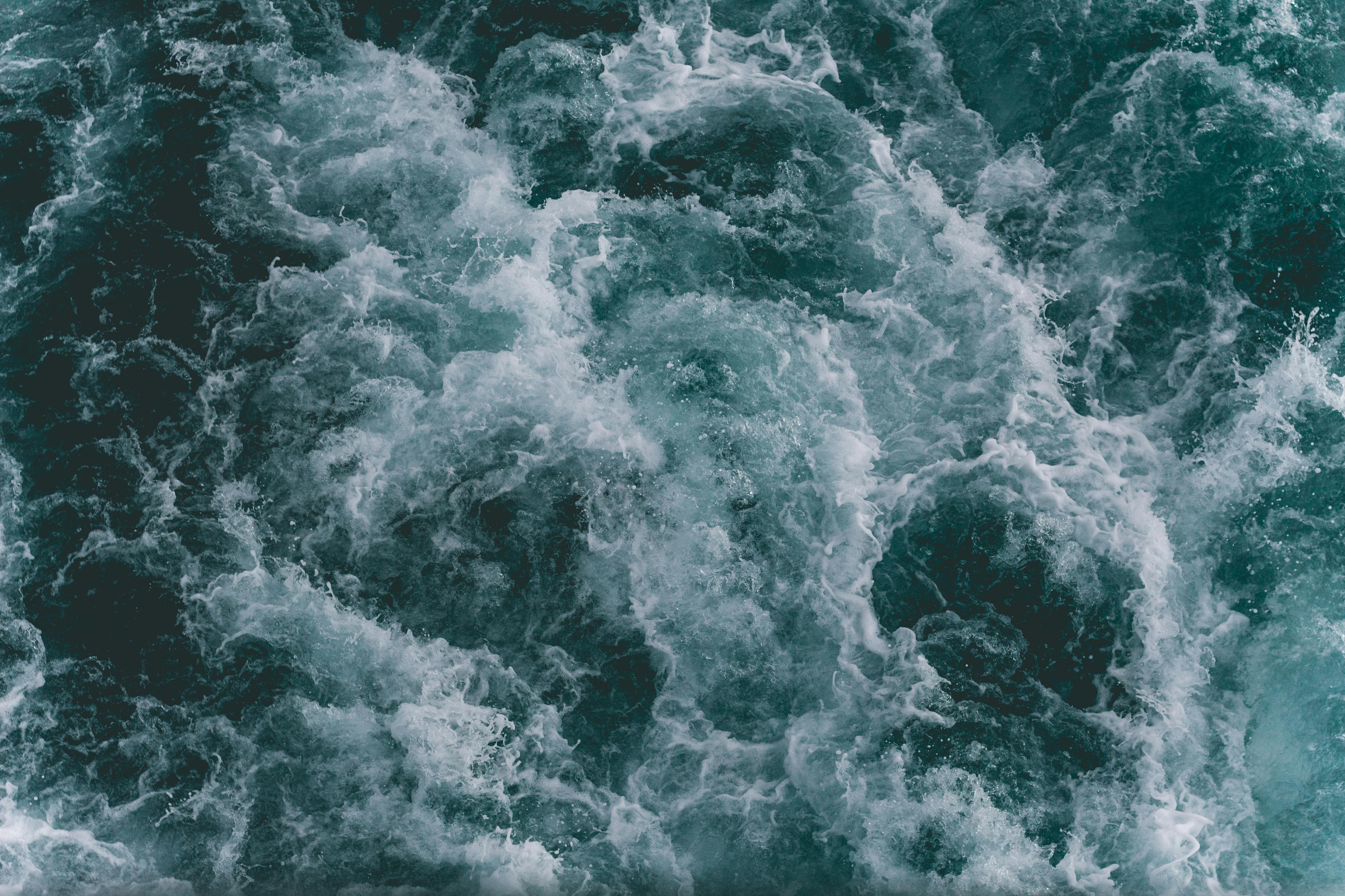 Stormy seawater with lots of disturbance