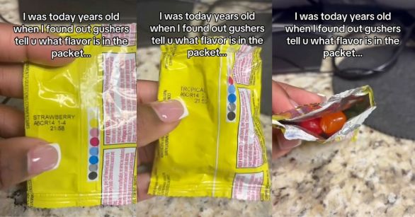 Strawberry Gushers packet