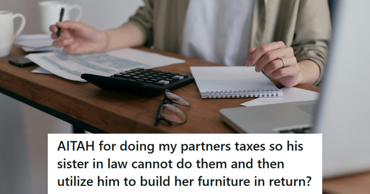 Woman filling out income taxes at her computer