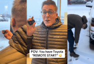 Toyota Owner Was Excited To Use His Remote Start On A Cold Day, But What He Discovered Was A Huge Disappointment