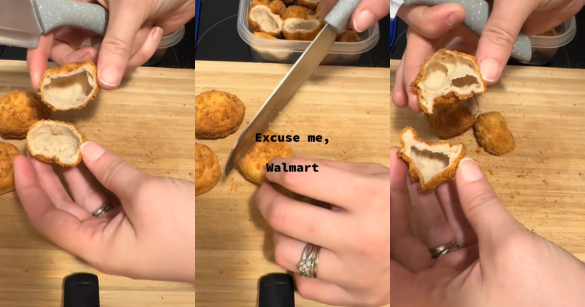 Amanda Reed slicing chicken