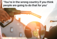 Loud American Woman Assumes Another Customer At The Gas Station Works For A Car Rental Company, But She’s Wrong And Annoys A Lot Of People Who Are Waiting To Get Gas