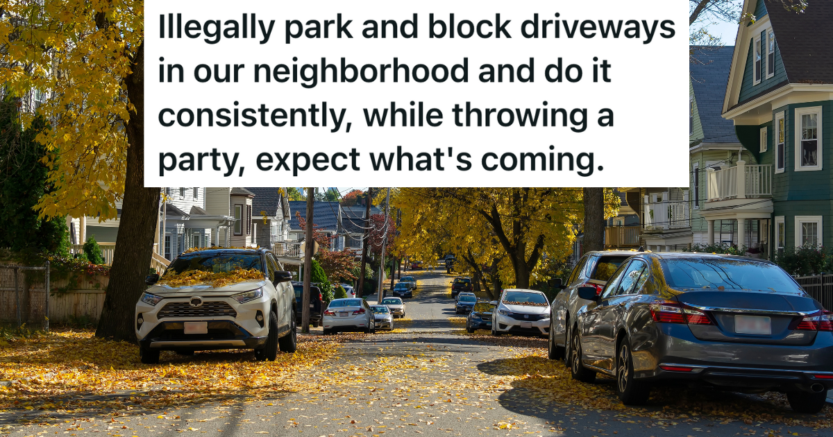 cars parked on street in the fall