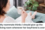 Woman Wanted To Hang Out In The Living Room With Her Boyfriend, But Her Roommate Refused To Leave