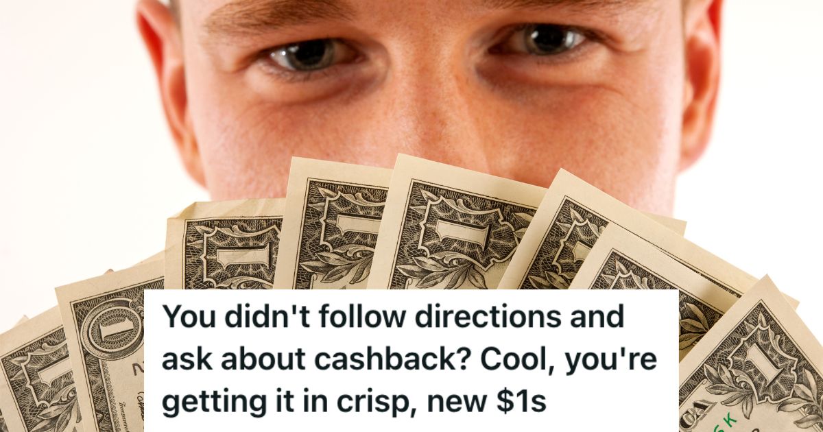 man holding several $1 bills