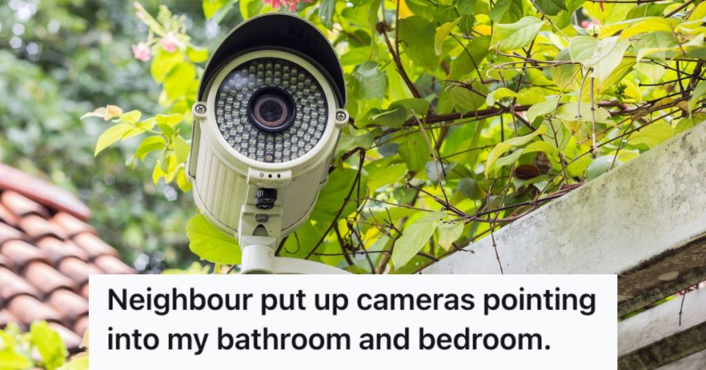 An outdoor camera installed on a homeowner's property