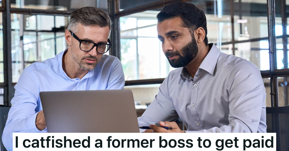 Married Couple Runs Their Business With Shady Business Tactics, But One Employee Recruits His Best Friend To Help Him Plot Revenge two business men look at a laptop computer