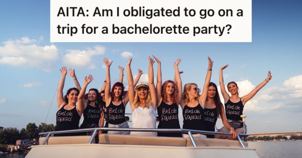 A bunch of women on a yatch with their arms up celebrating a bachelorette's party