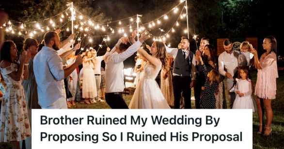 An evening edding party where the bride and groom are dancing and guests are cheering on them