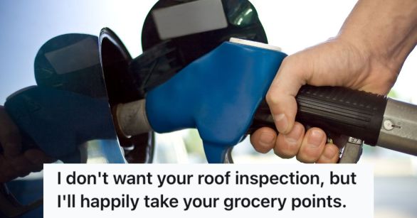 Man pumping gas to his car