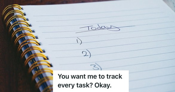A page on a notebook with a handwritten note that says "Today" and the numbers 1 to 4