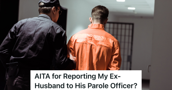 jail worker holds prisoner by the arm