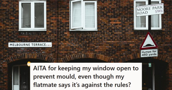 Home in the UK with the top window open