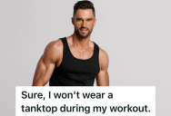 Navy Higher Ups Tell A Bodybuilder That He Can’t Wear A Tanktop When Working Out, But The Shirt He Wears Instead Makes Them Change Their Minds