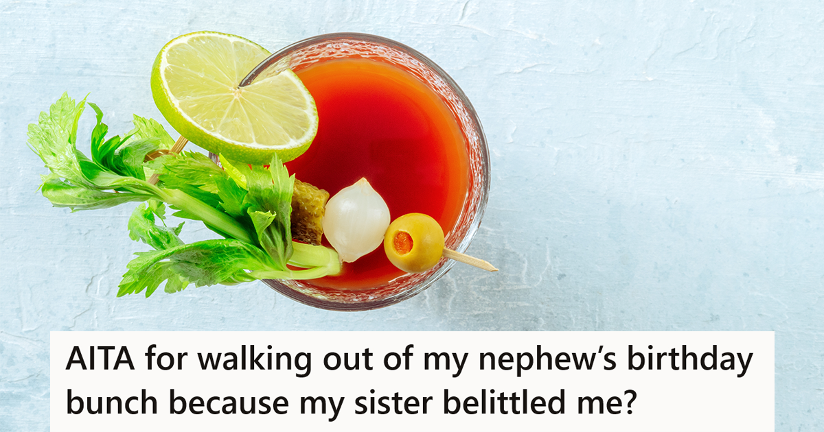 A garnished Bloody Mary drink