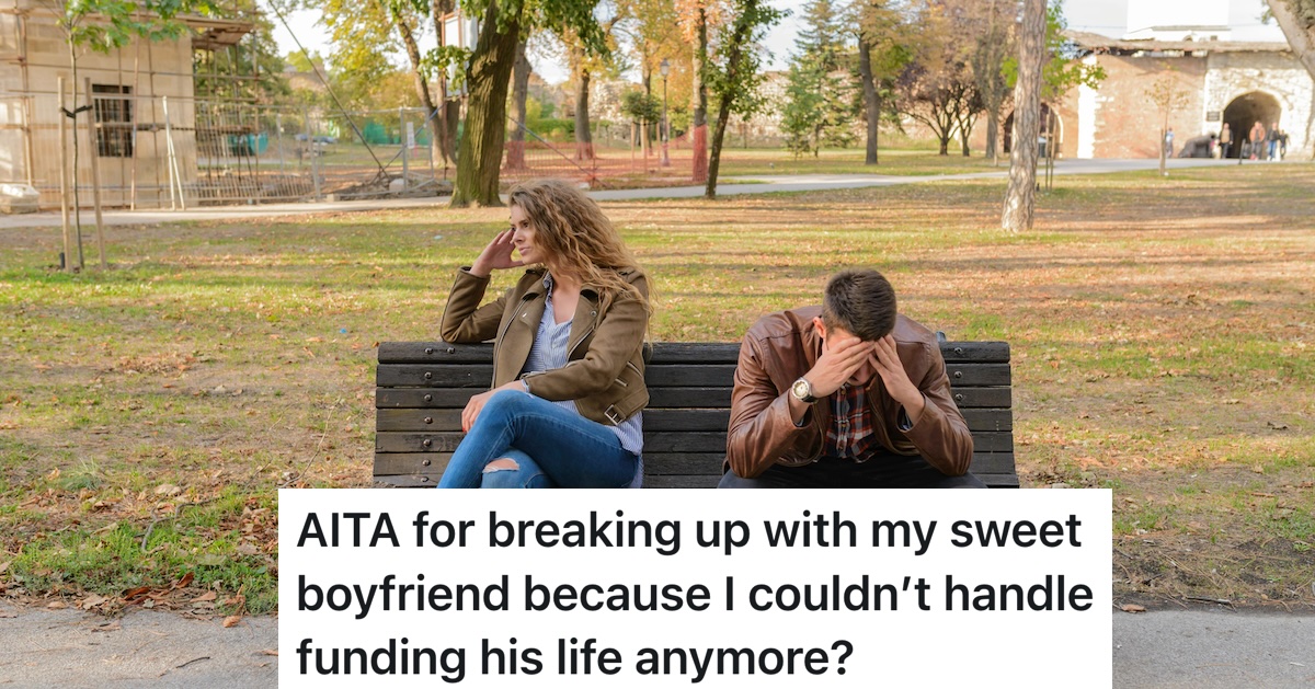 couple arguing and not looking at each other on bench