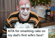 Her ‘Aunt’ Smashed Cake In Her Brother’s Face On His Birthday, So She Got Upset And Smashed Cake Into The Aunt’s Face And Walked Out. Now The Family Is Very Upset.