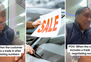 Car Salesman Shows A Negotiating Tactic That Some Customers Use That Works. – ‘I see what you did there.’