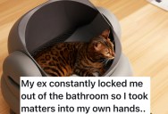 Their Ex Locked Them Out Of The Bathroom And Made Them “Hold It,” So They Decided To Add A Temporary Second Toilet