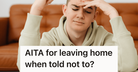 college boy looking stressed at home