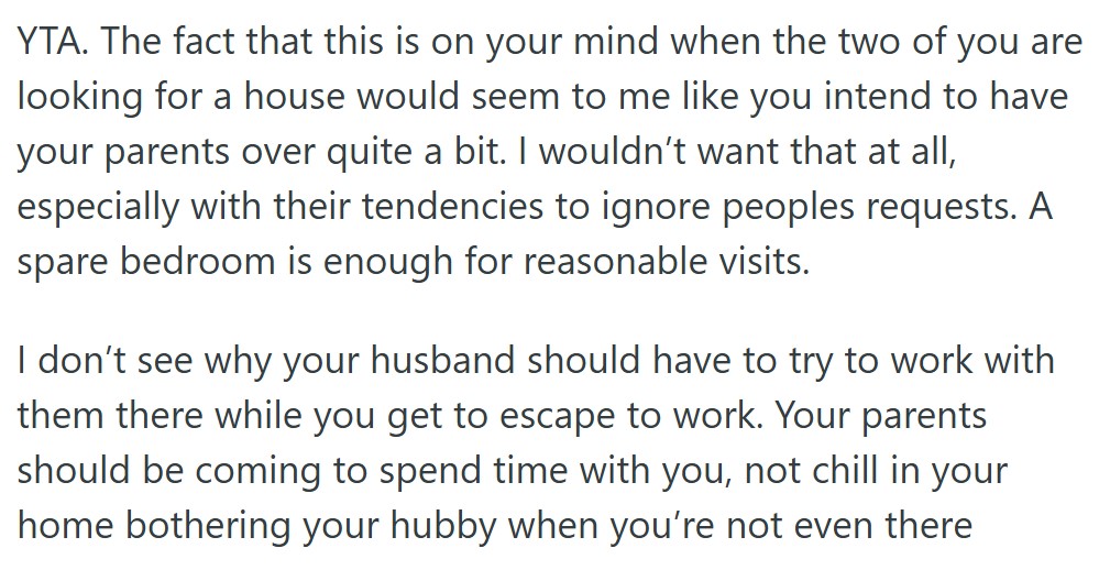 comment 4 2 Married Couple Discussed Their Desires In A Dream Home, And She Said She Wanted Enough Room For Their Families To Come And Stay For Visits. But Her Husband Said He Didnt Want Them Around.