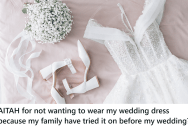 She Had Her Perfect Wedding Dress Picked Out, But When Her Family Decided To Try It On, She Rethought Everything