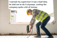 He Told His Boss That Drilling Through Rebar With A Basic Hand Drill Was Impossible, But His Boss Told Him To Keep Trying. So He Ruined Multiple Drill Bits And Wasted Everyone’s Time.
