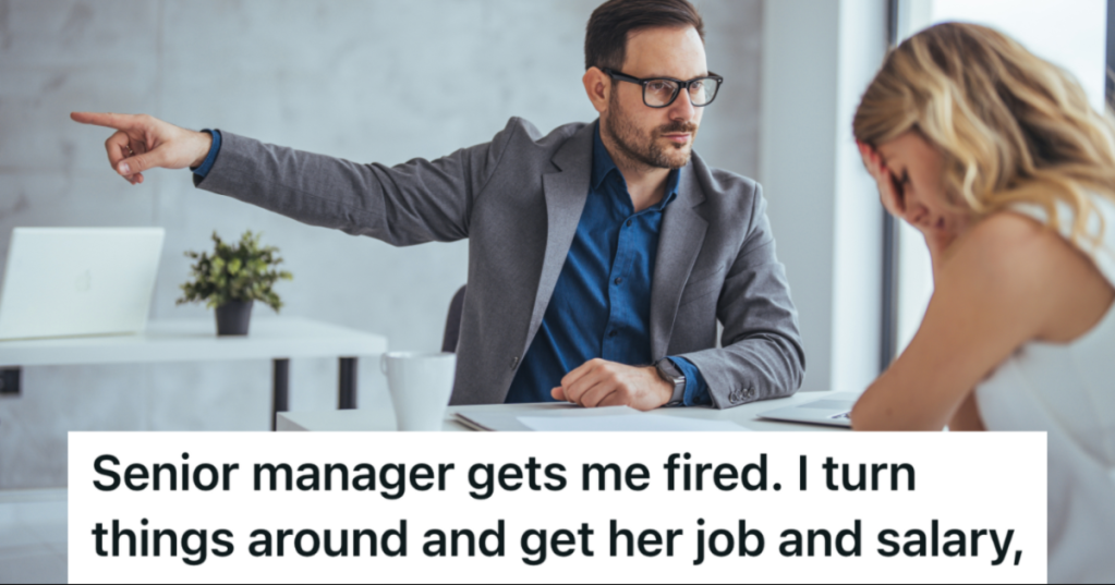 male manager firing female employee