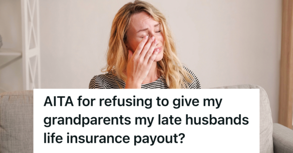 grieving woman crying after losing her husband