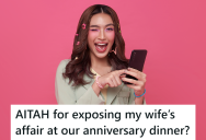 Husband Found Out His Wife Was Having An Affair, So He Announced The News To Their Friends During Their Anniversary Dinner