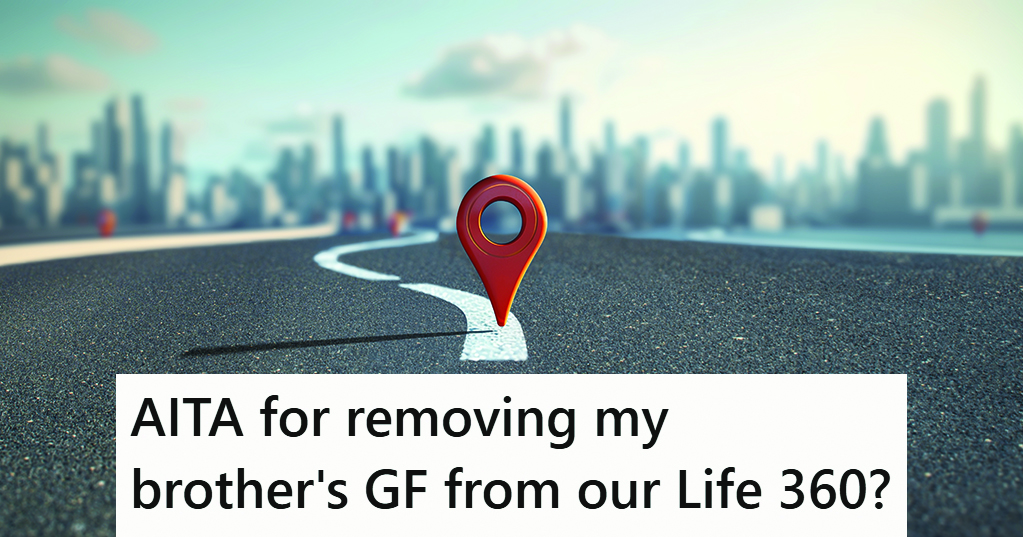 location marker in the middle of an empty road