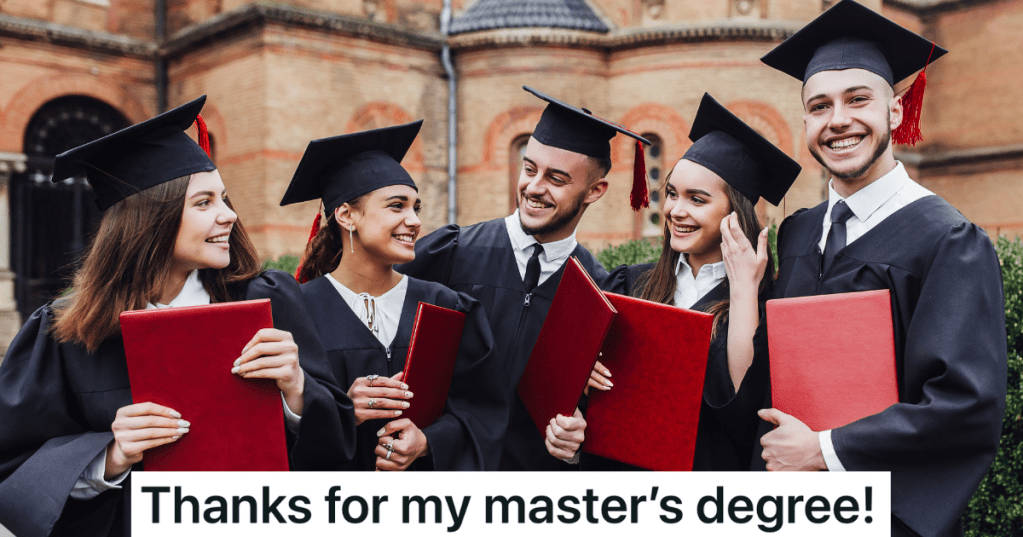 group of students in cap and gown