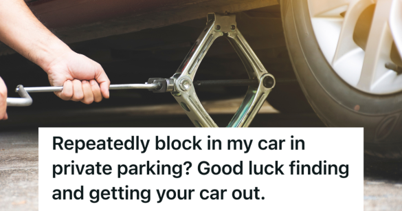 person lifting a car with a jack