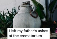 Their Father Treated Them Horribly, So They Left His Ashes At A Crematorium After He Passed Away