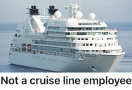 Guests On A Fancy Cruise Thought She Was An Employee Giving Out Food, But She Had To Tell Them Otherwise