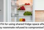 Roommate Used Part Of A Shared Refrigerator For Her Things, But Her Roomie Wasn’t Happy About Giving Up Any Space